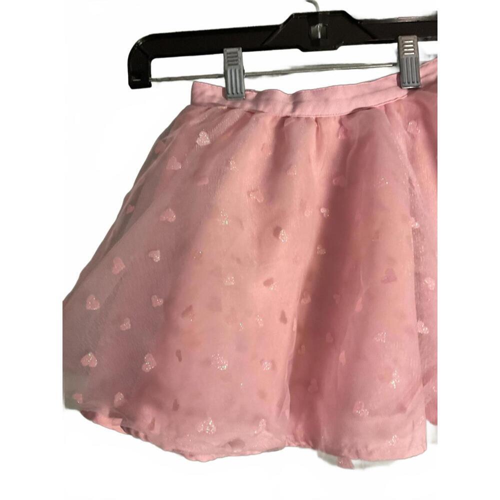 Janie and Jack Adorable Pink Heart Print Tulle Skirt Size 3T - Picture 3 of 6